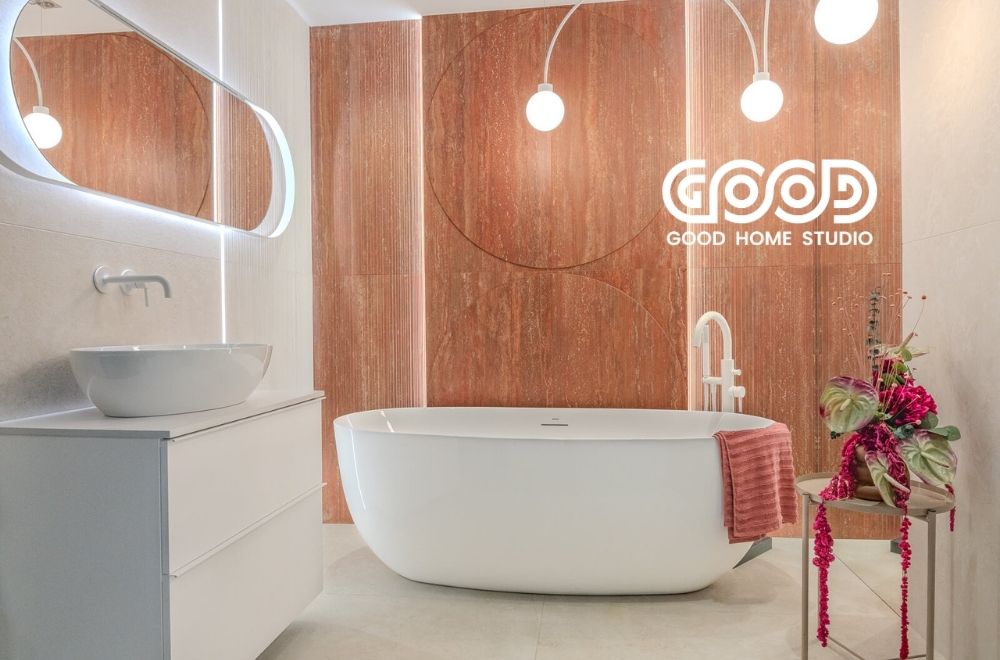 łazienka wykonana przy współpracy lokalnego architekta wnętrz z salonami